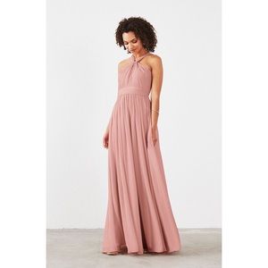 Rose chiffon Weddington Bridesmaid dress